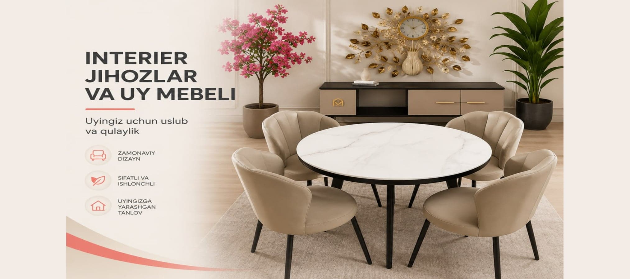 Interier jihozlar va uy mebeli